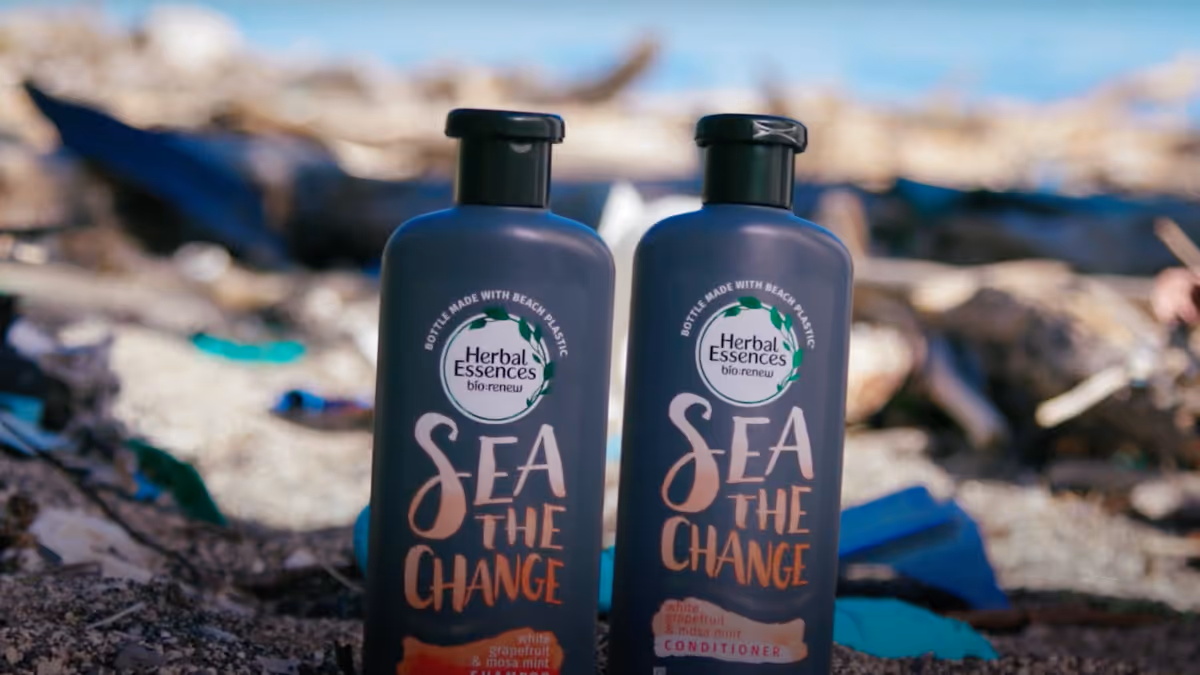 P&G debuts shampoo bottle made of ocean plastic