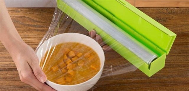 LDPE Plastic (one of the 7 types of plastics) wrapping film to cover food