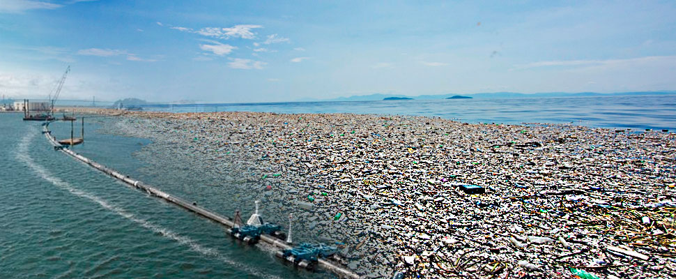 The Ocean Cleanup's idea as an ocean pollution solution