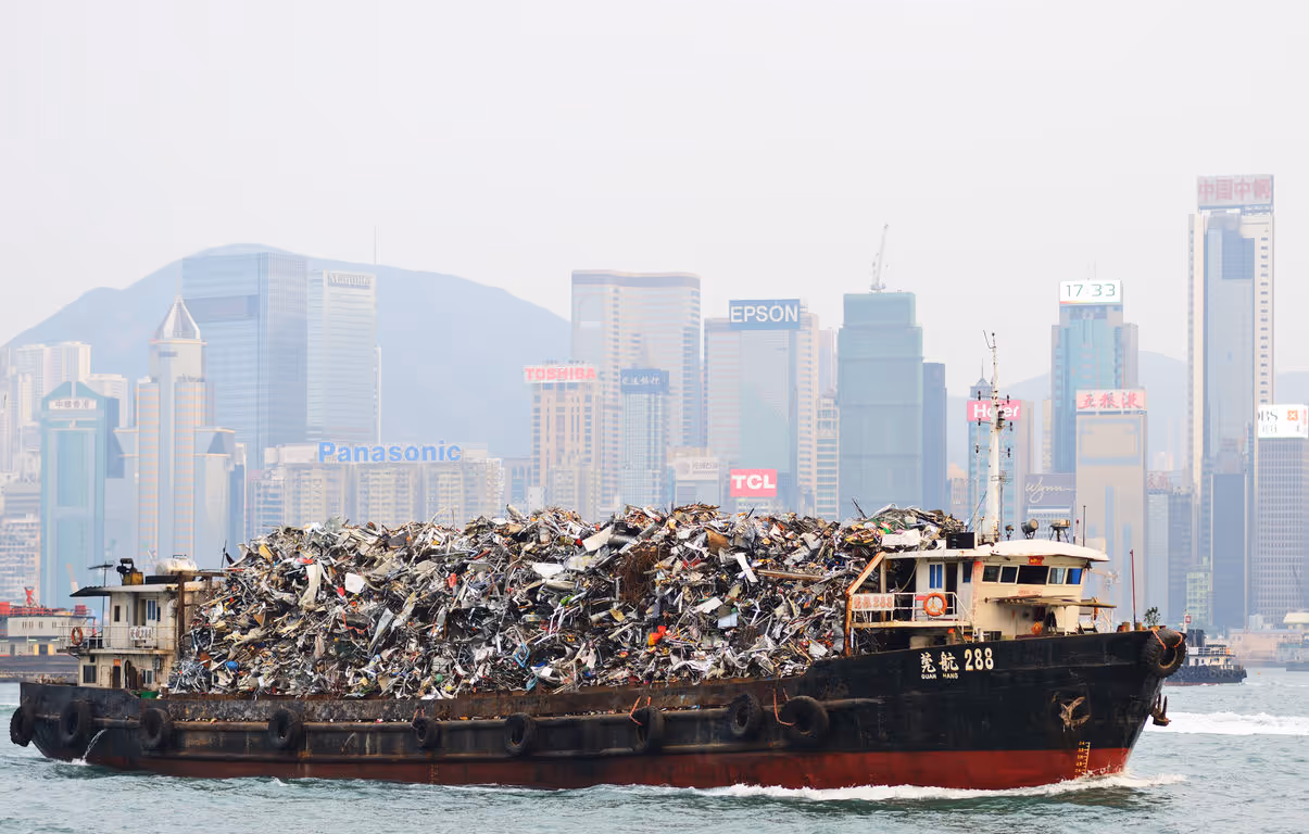 A ship full of garbage