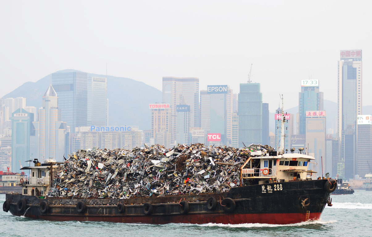 A ship full of garbage 