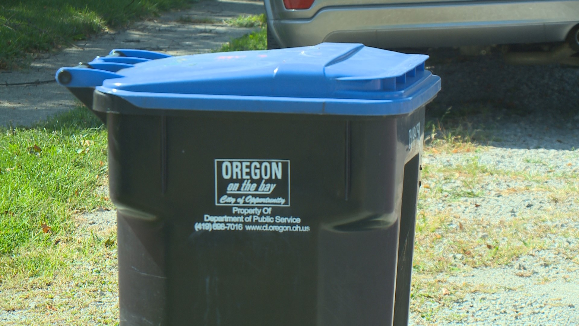 A recycling bin in Oregon, USA