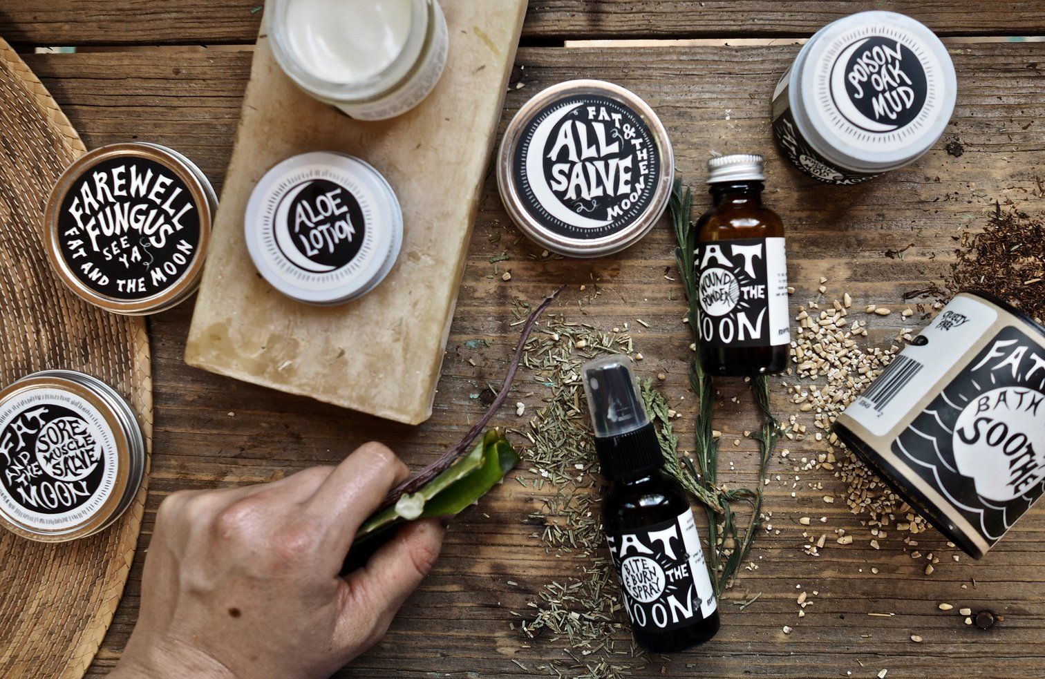 Products from Fat and the Moon, one of the most popular zero-waste skincare brands