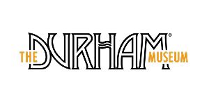 The Durham Museum logo, black text. “the” and “museum” in yellow text with “Durham” in