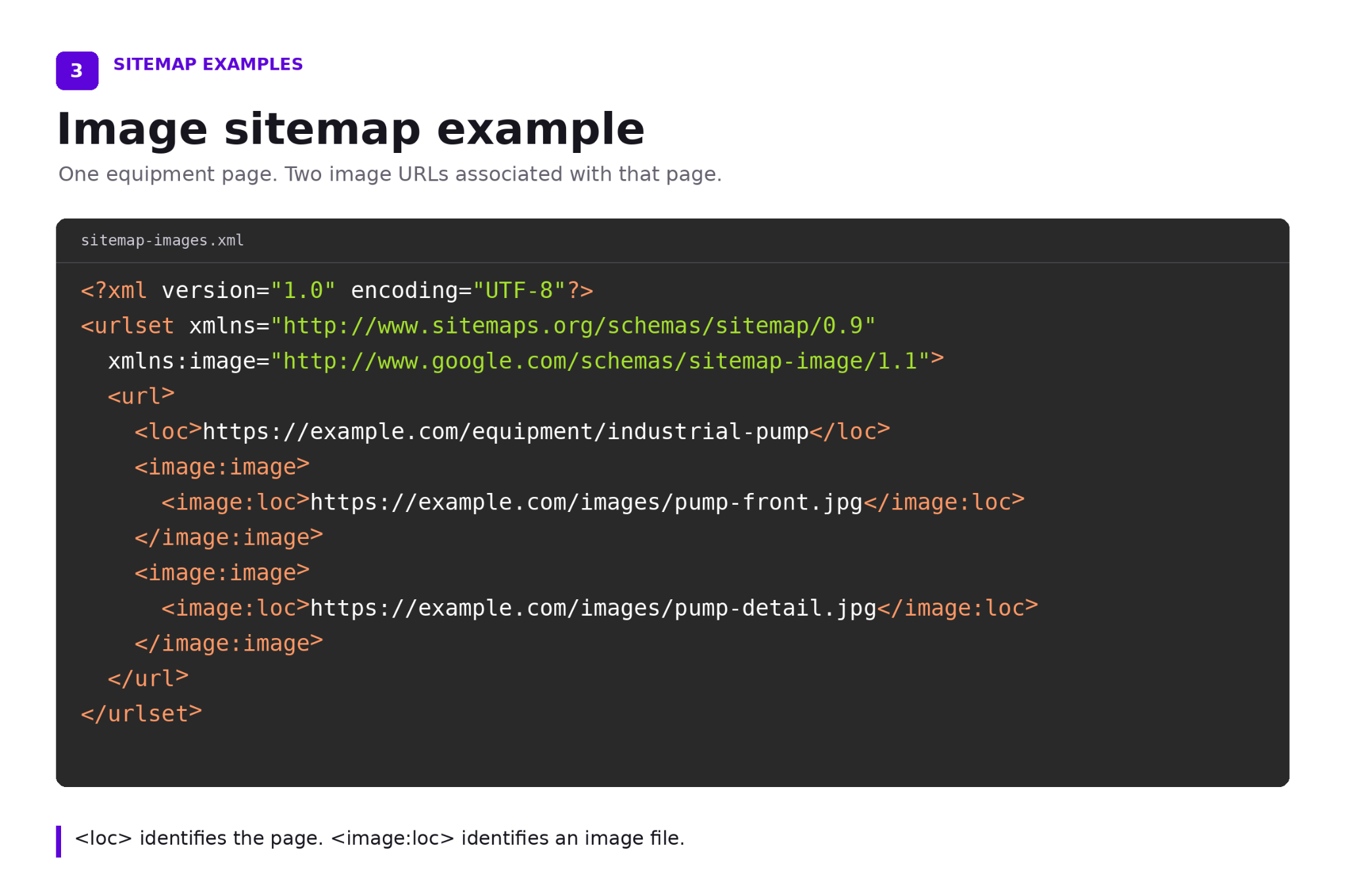 Image sitemap example