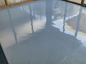 Durable concrete flooring in commercial space