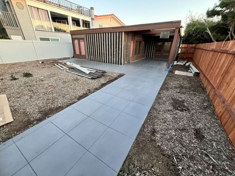 Stamped concrete overlay in Newbury Park