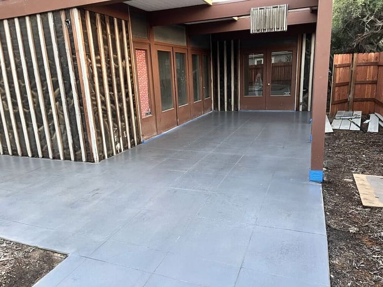 Stamped concrete overlay in Newbury Park