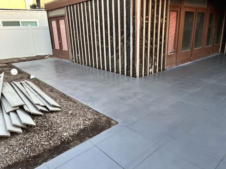 Stamped concrete overlay in Newbury Park