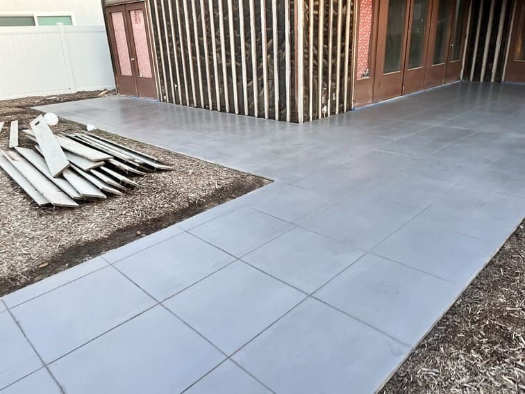 Stamped concrete overlay in Newbury Park