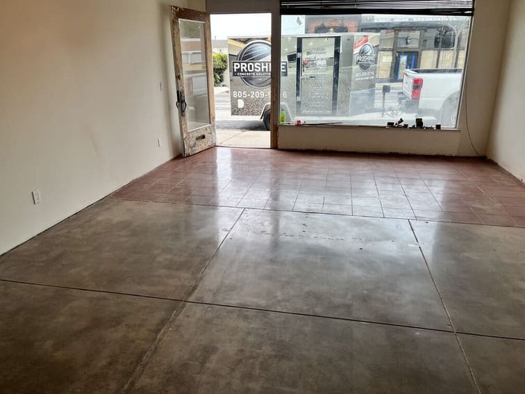 Polished interior concrete floor in Goleta