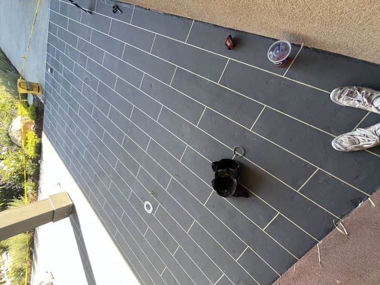 Outdoor concrete overlay in Westlake Village