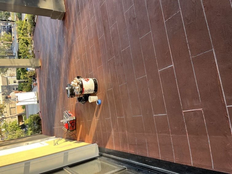 Outdoor concrete overlay in Goleta