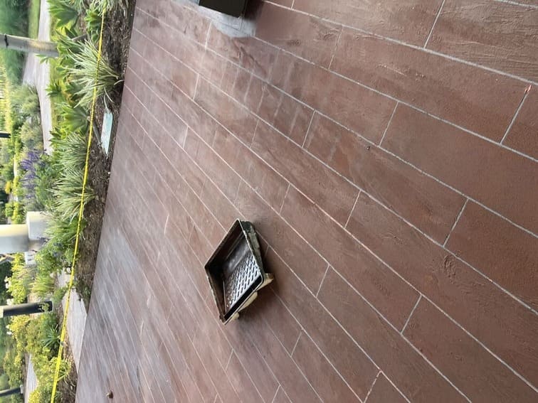 Outdoor concrete overlay in Oxnard