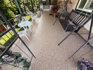 Flake epoxy porch floor in Oxnard