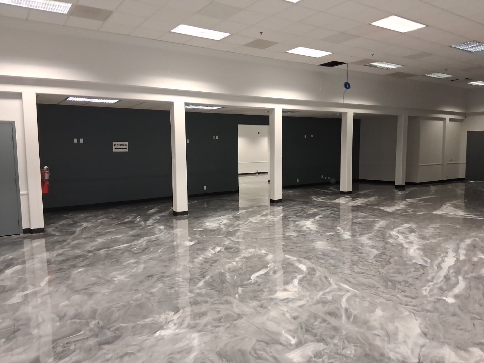 Metallic epoxy commercial floor in Camarillo