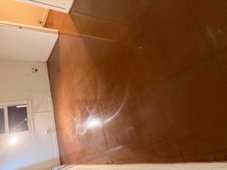 Stained concrete interior floor in Ventura