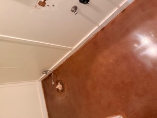 Stained concrete laundry room floor in Ventura