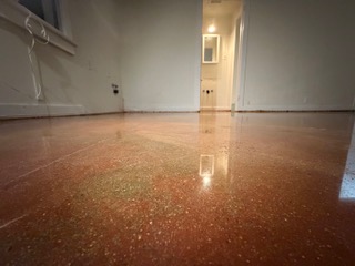 Stained and polished concrete floor in Oxnard