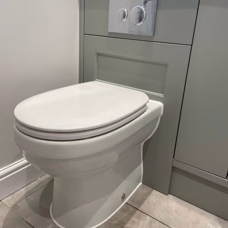 New white toilet
