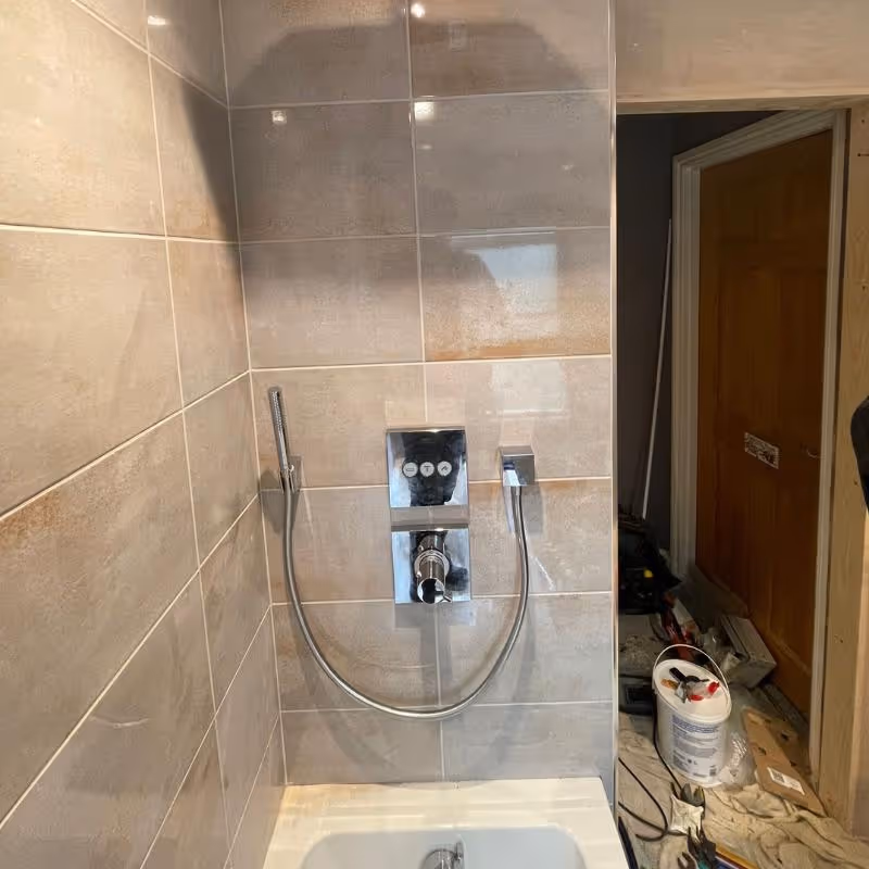 New shower and bath