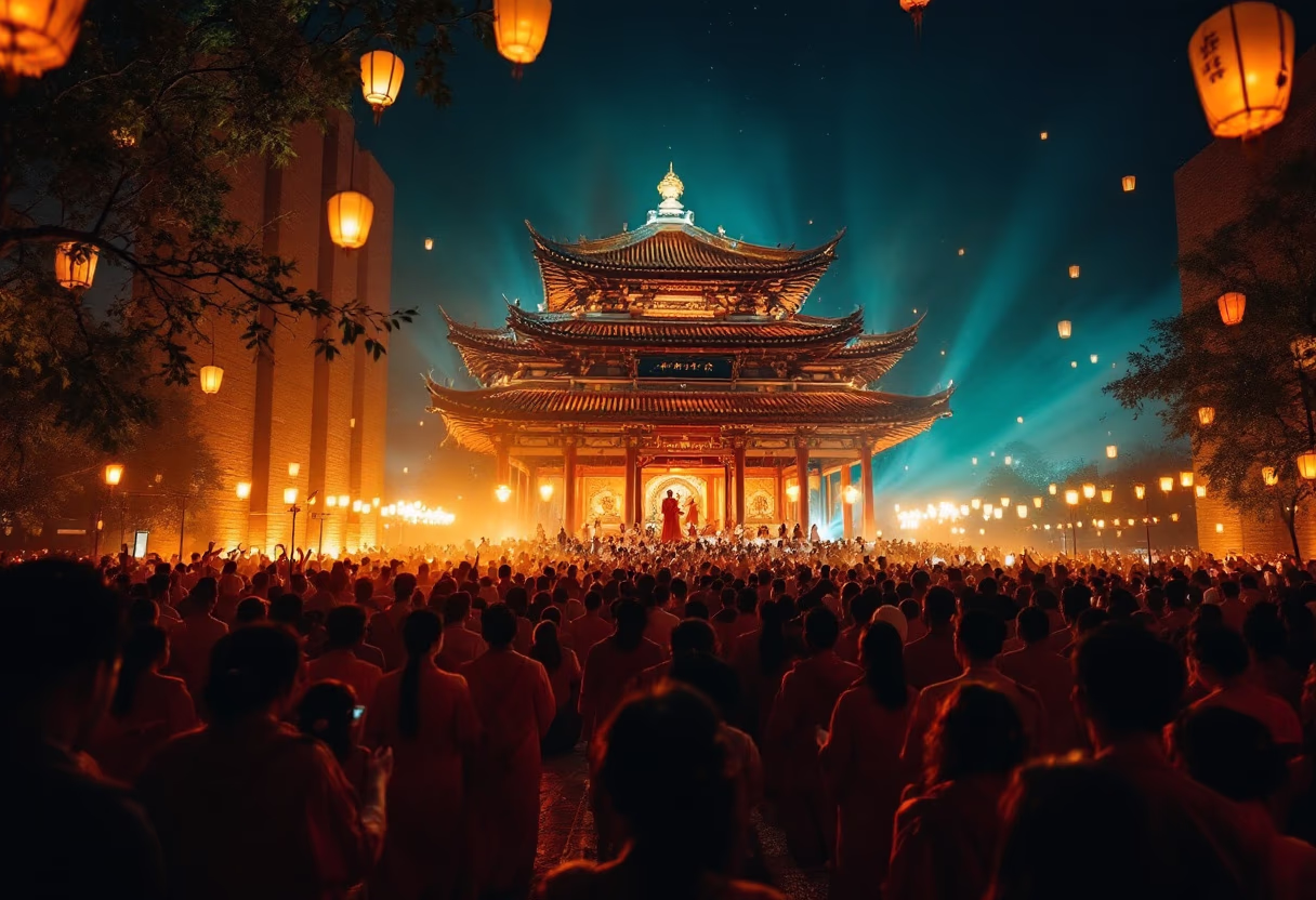 image of festival celebrations (for a hindu temple)
