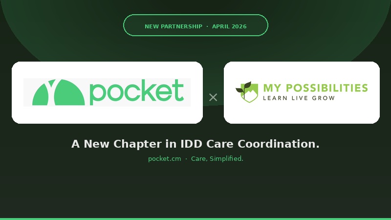 PocketCM × My Possibilities partnership announcement