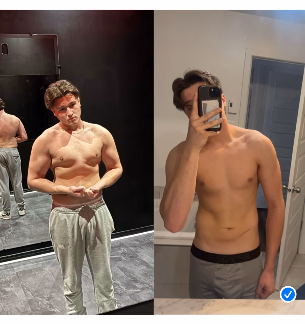 Photo d'une transformation d'un homme.