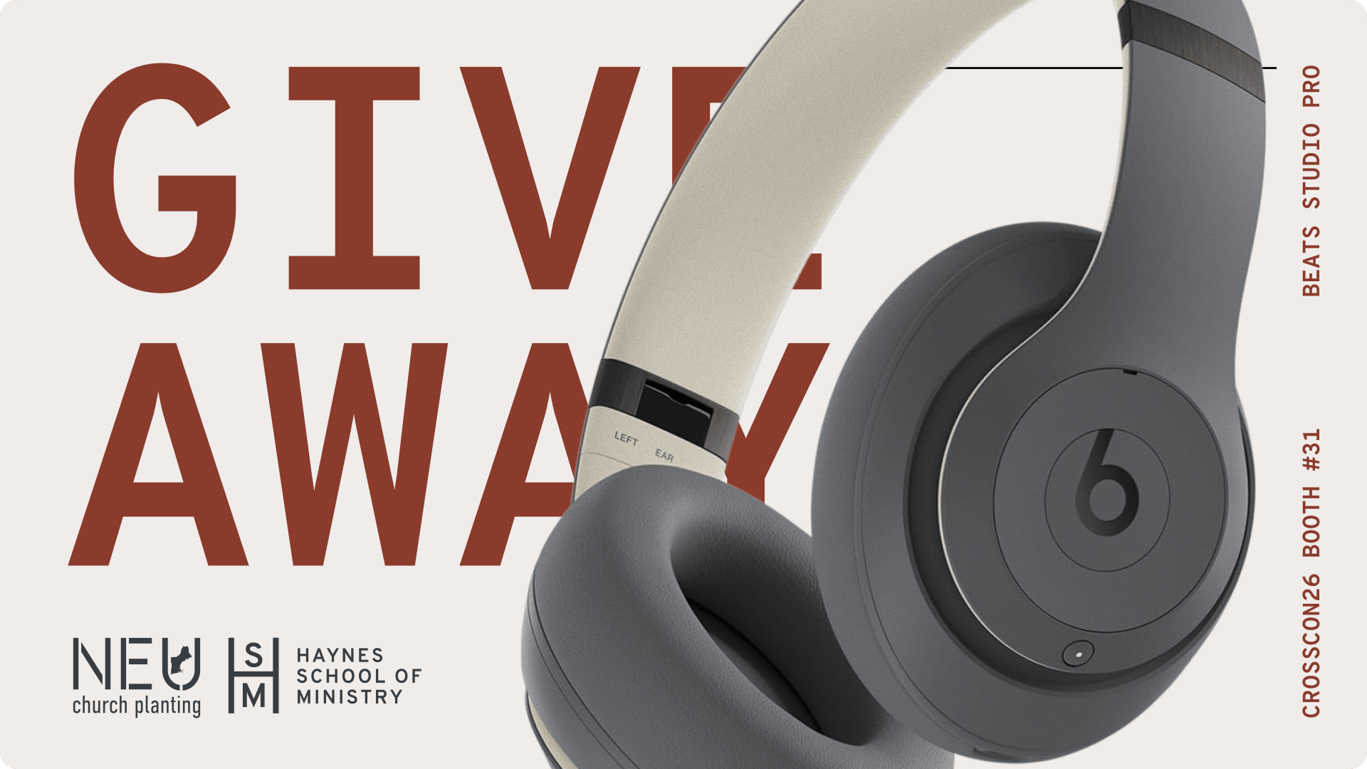 a image of a pair of headphones over the text "giveaway"
