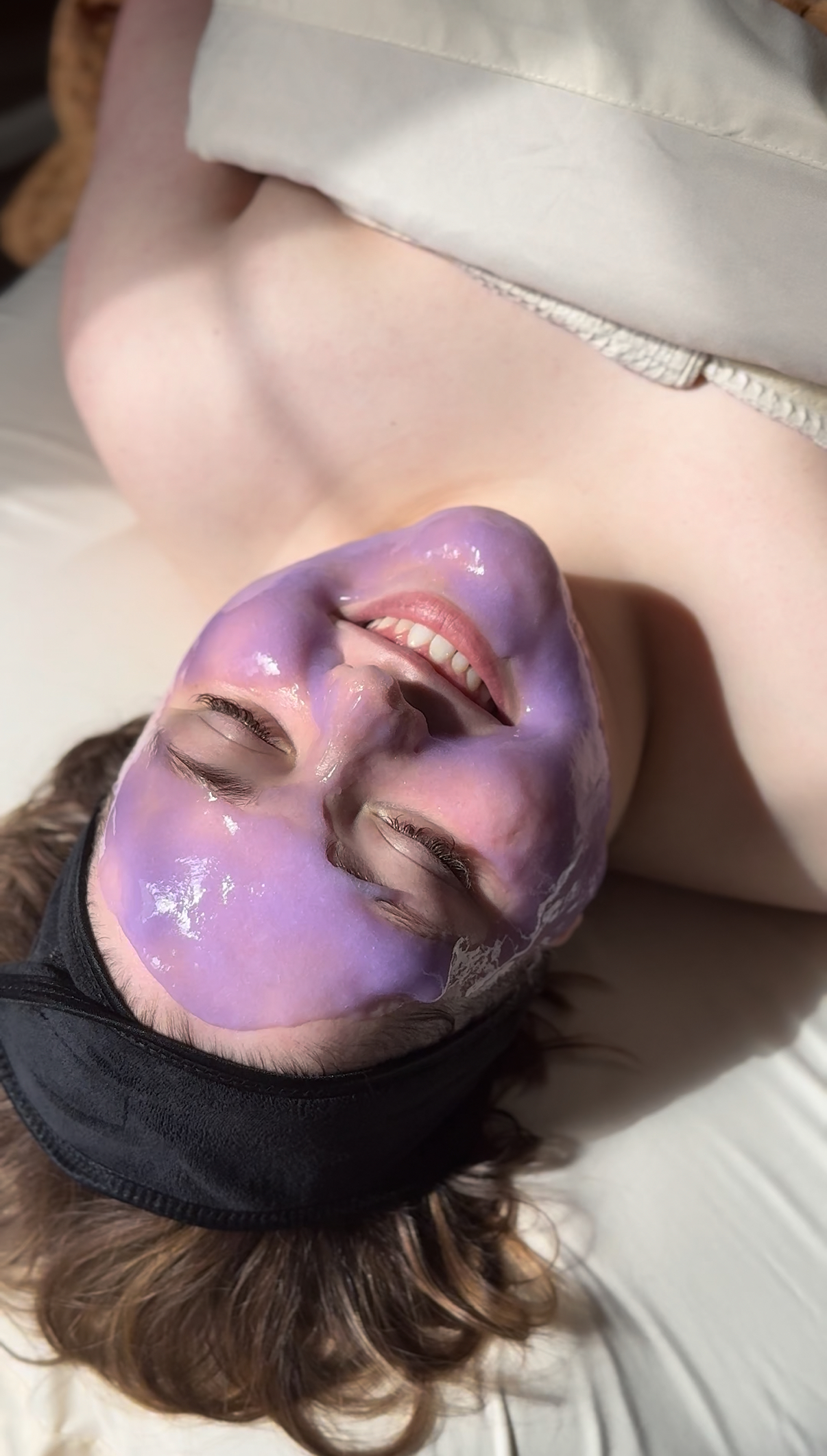 image of facial treatment being performed