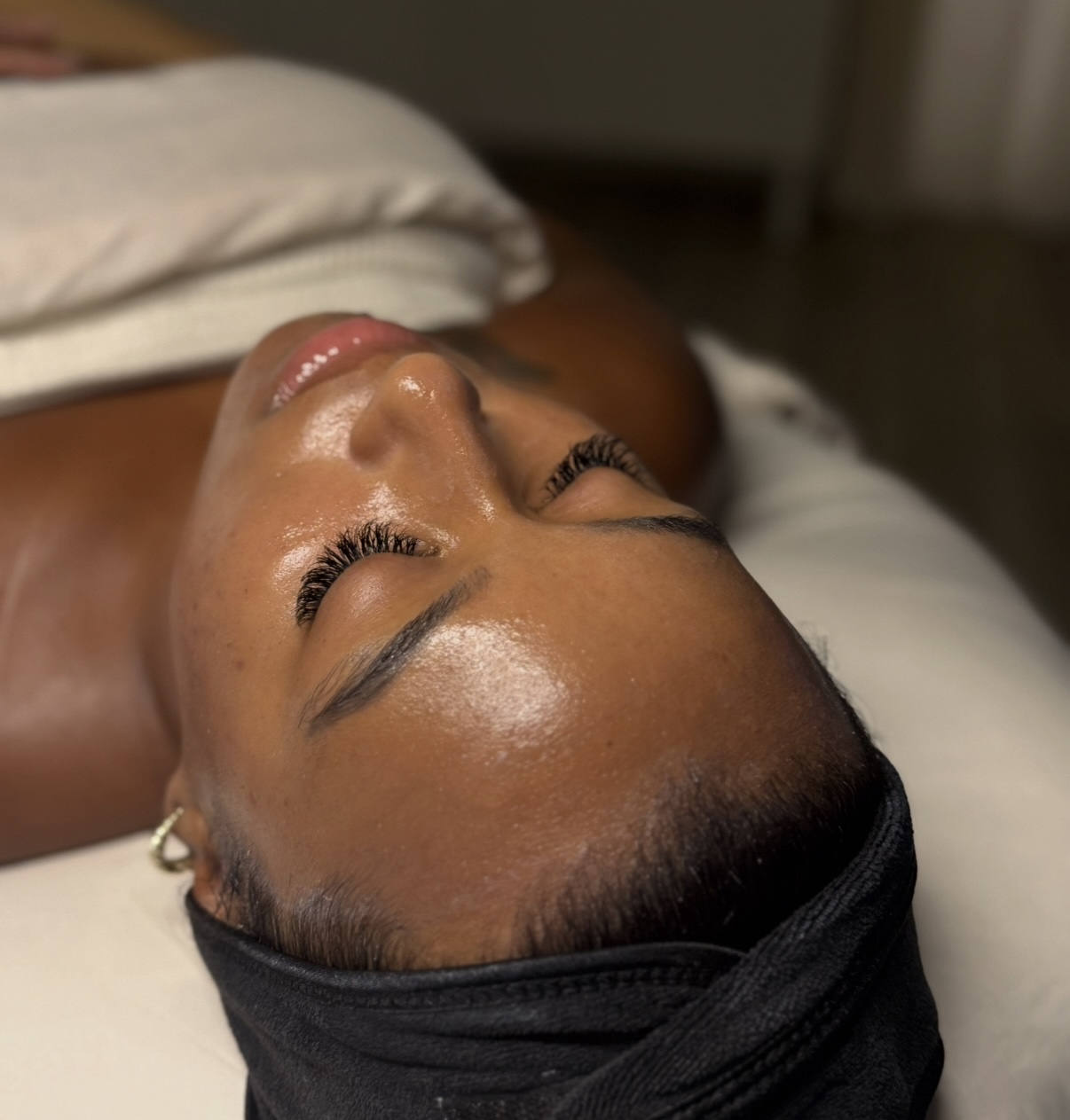image of facial treatment being performed