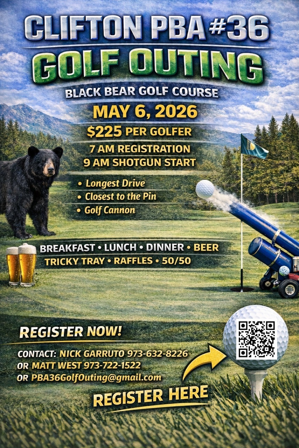 Clifton PBA #36 2026 Golf outing 