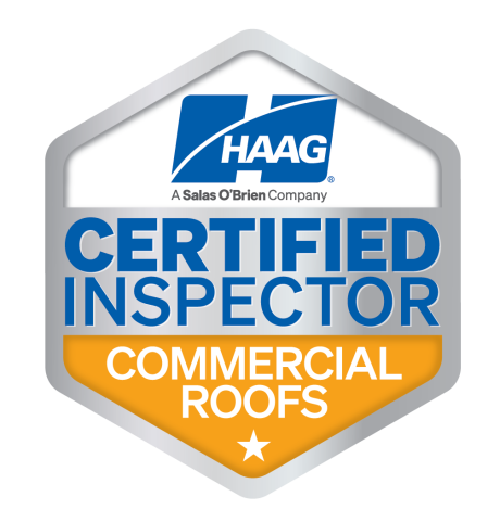Image of HAAG Certified Commercial roof inspector badge