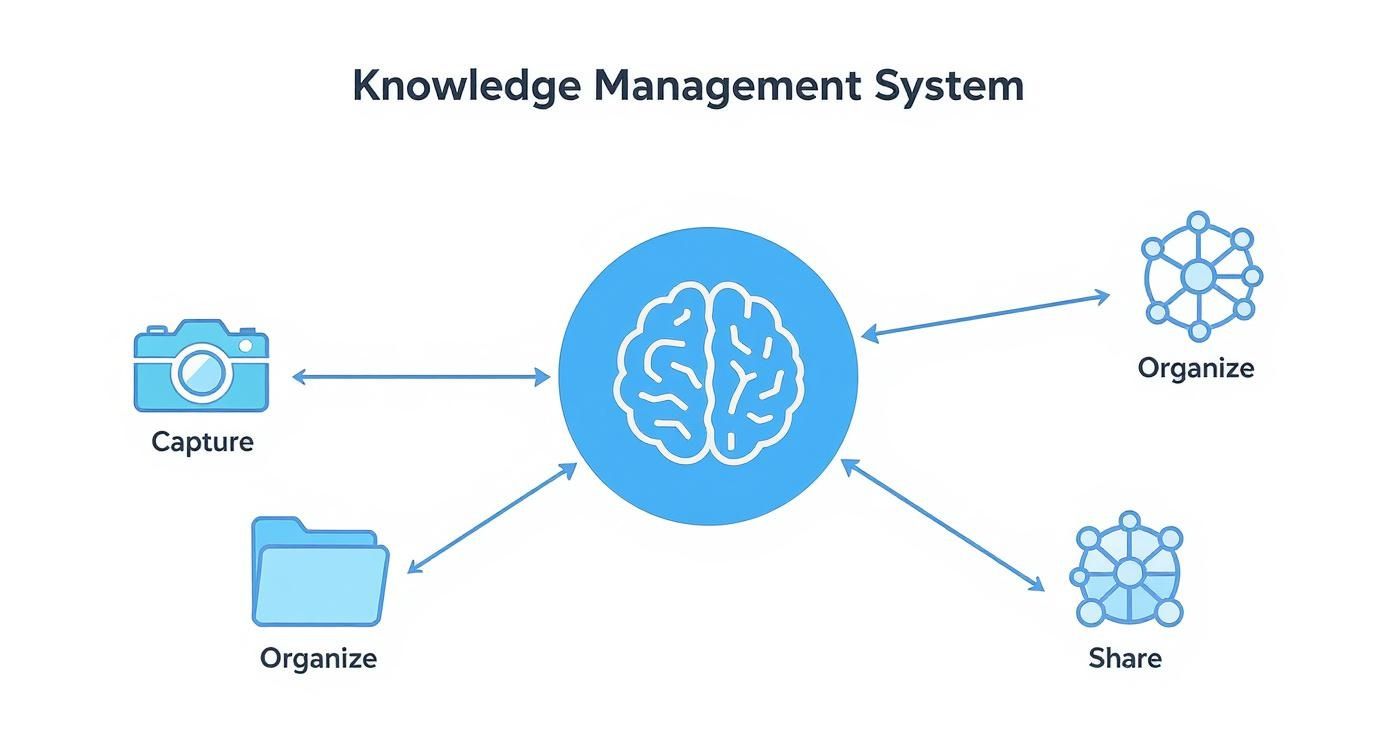 Infographic about what is knowledge management system