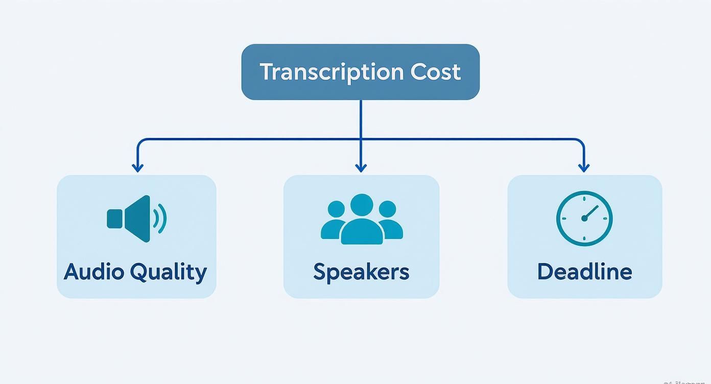 Infographic about transcription services cost