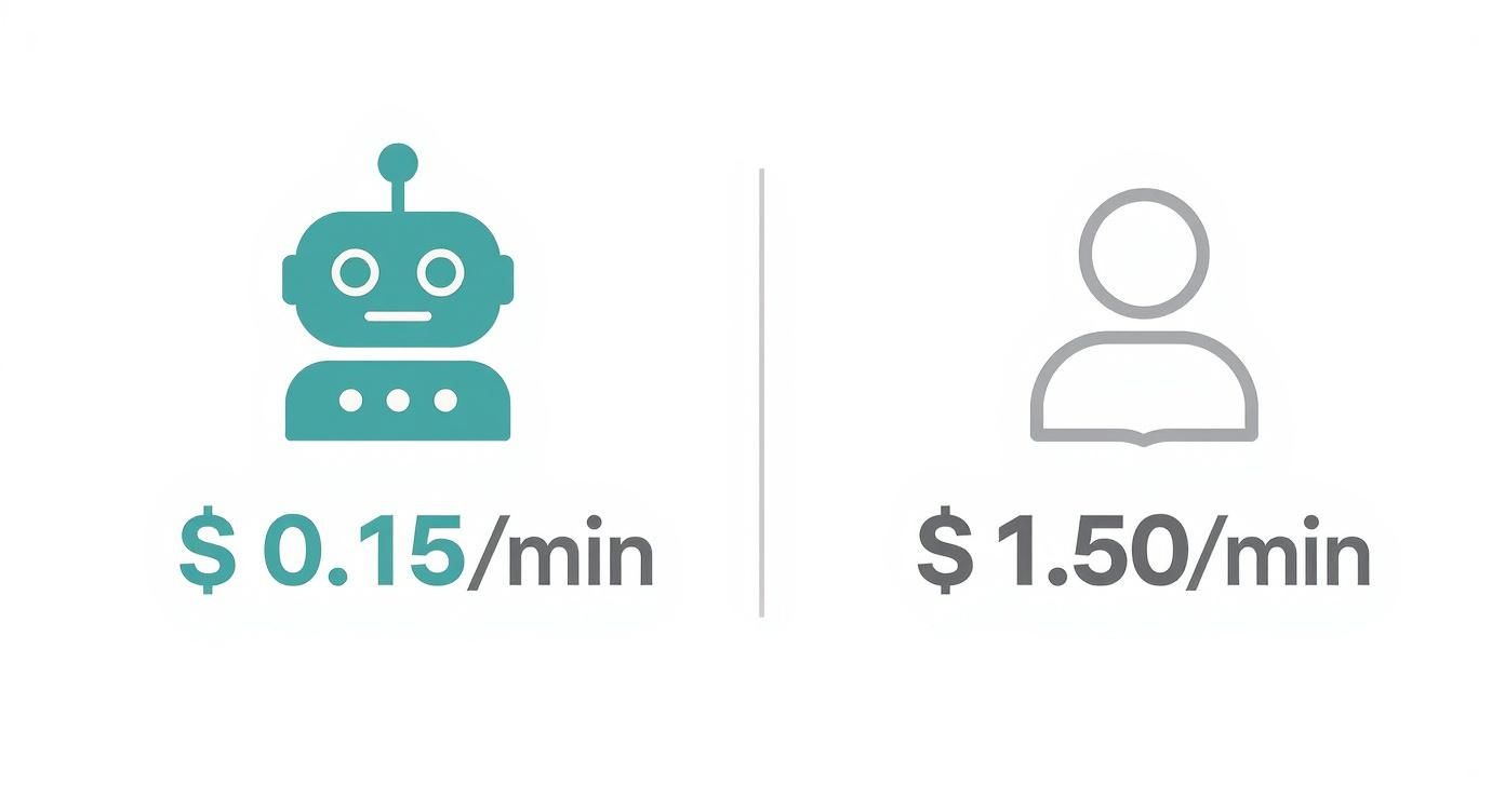 Infographic about transcription service cost