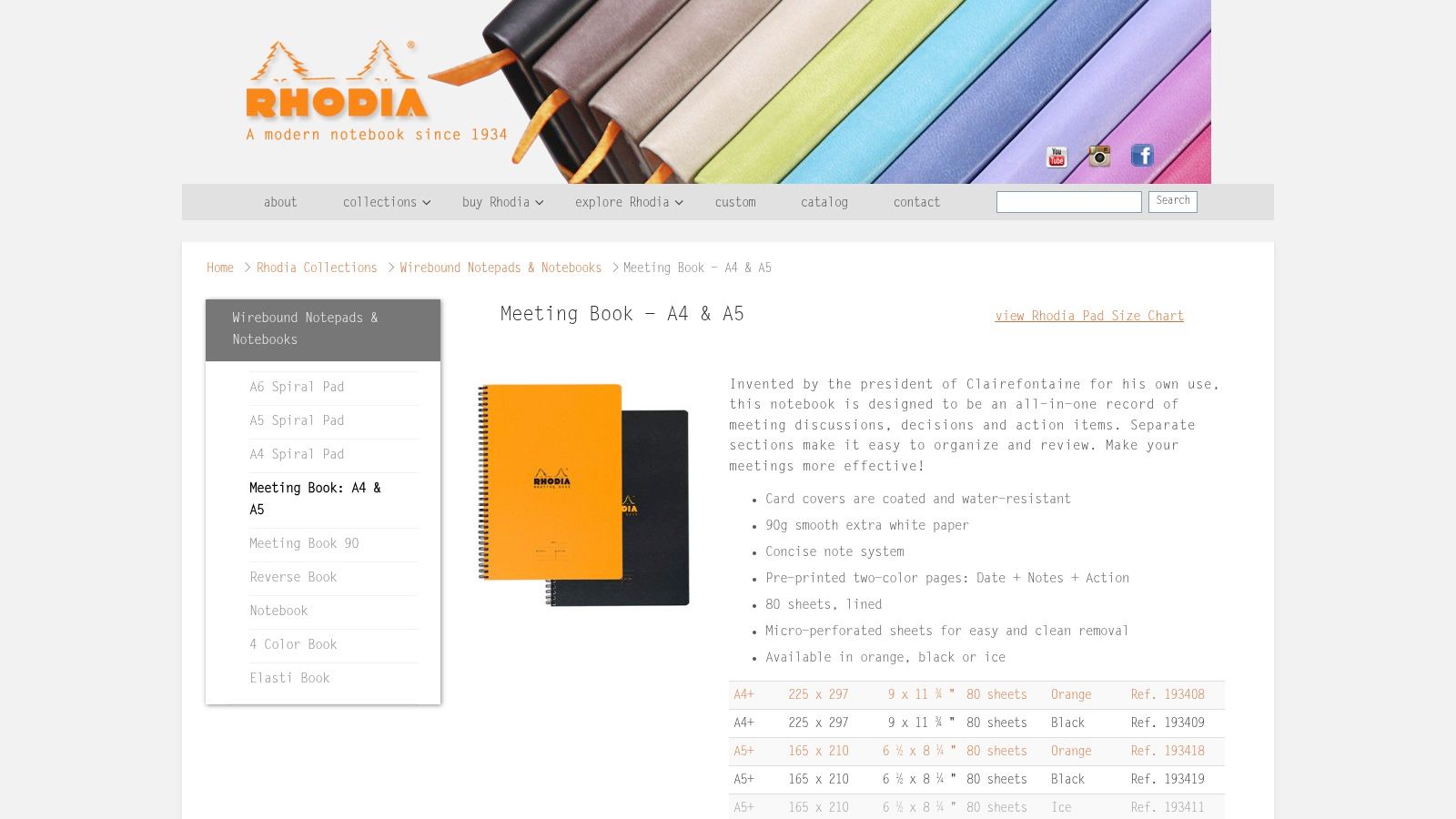Rhodia (Meeting Book notebooks)
