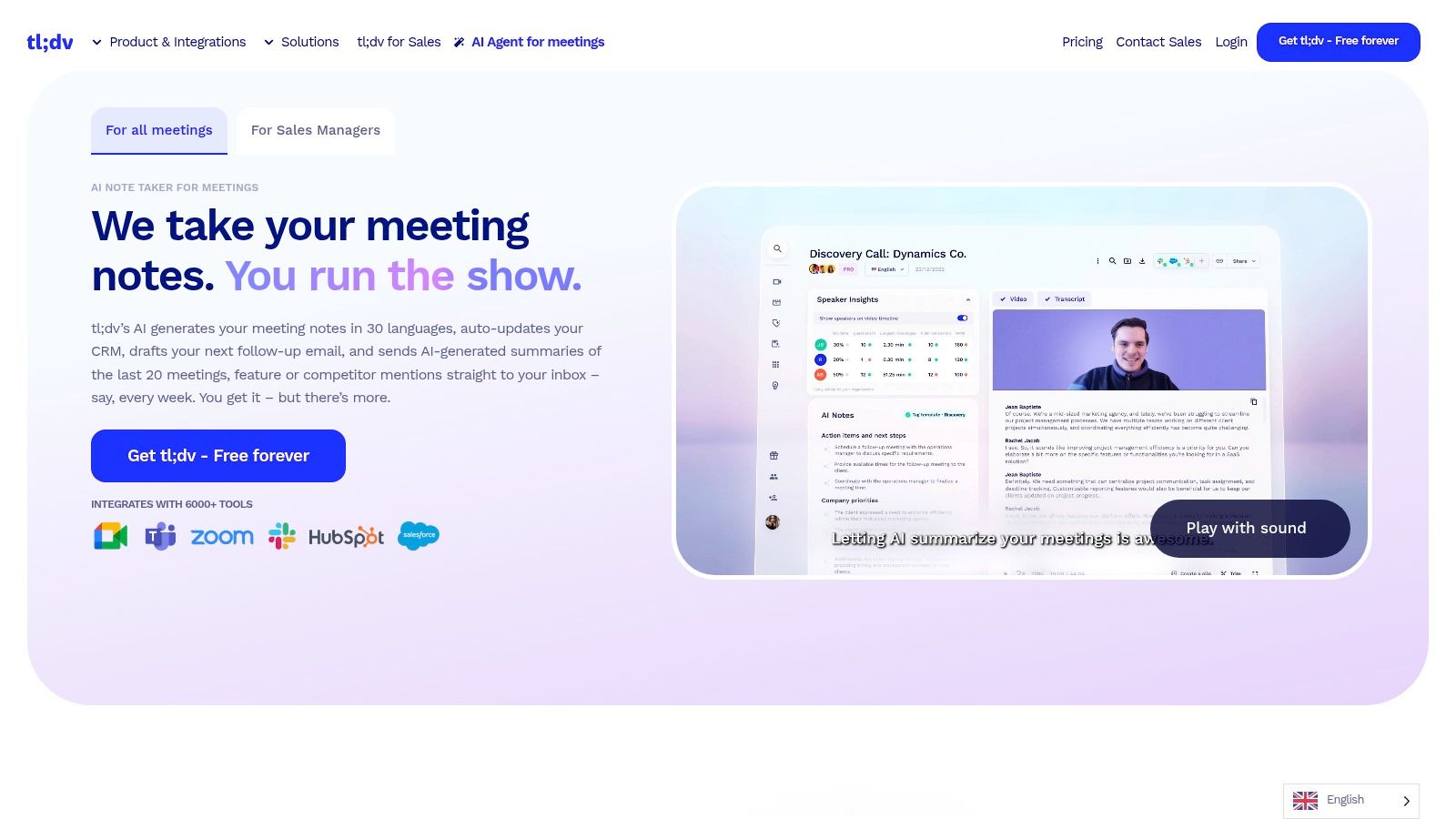 tl;dv meeting software
