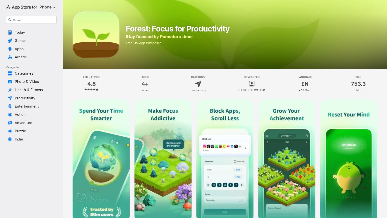 Forest: Focus for Productivity