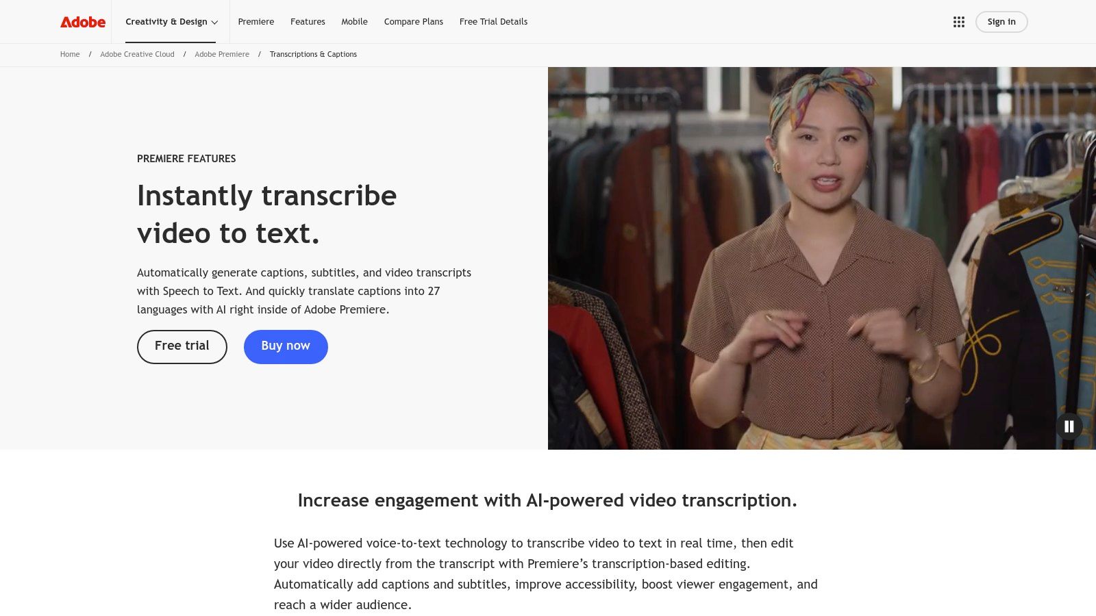 Adobe Premiere Pro (Speech to Text)