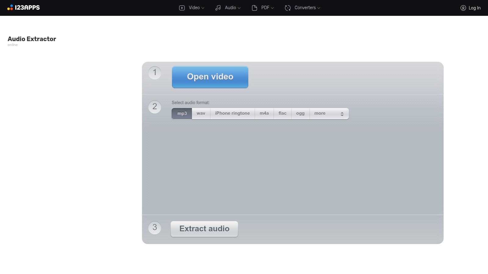 123apps – Audio Extractor
