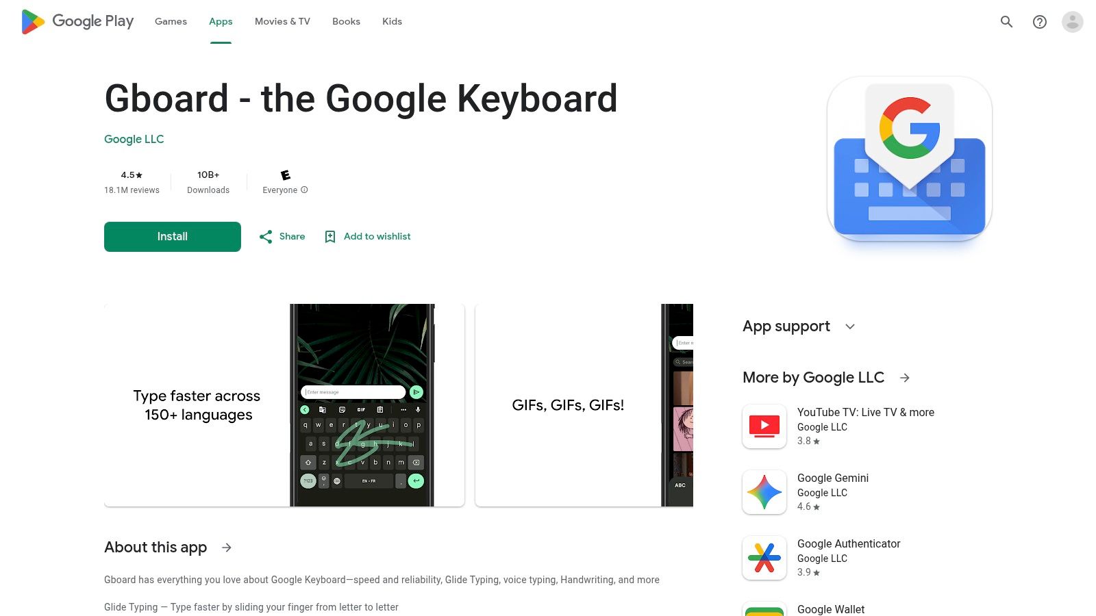 Gboard (Google Keyboard with voice typing)