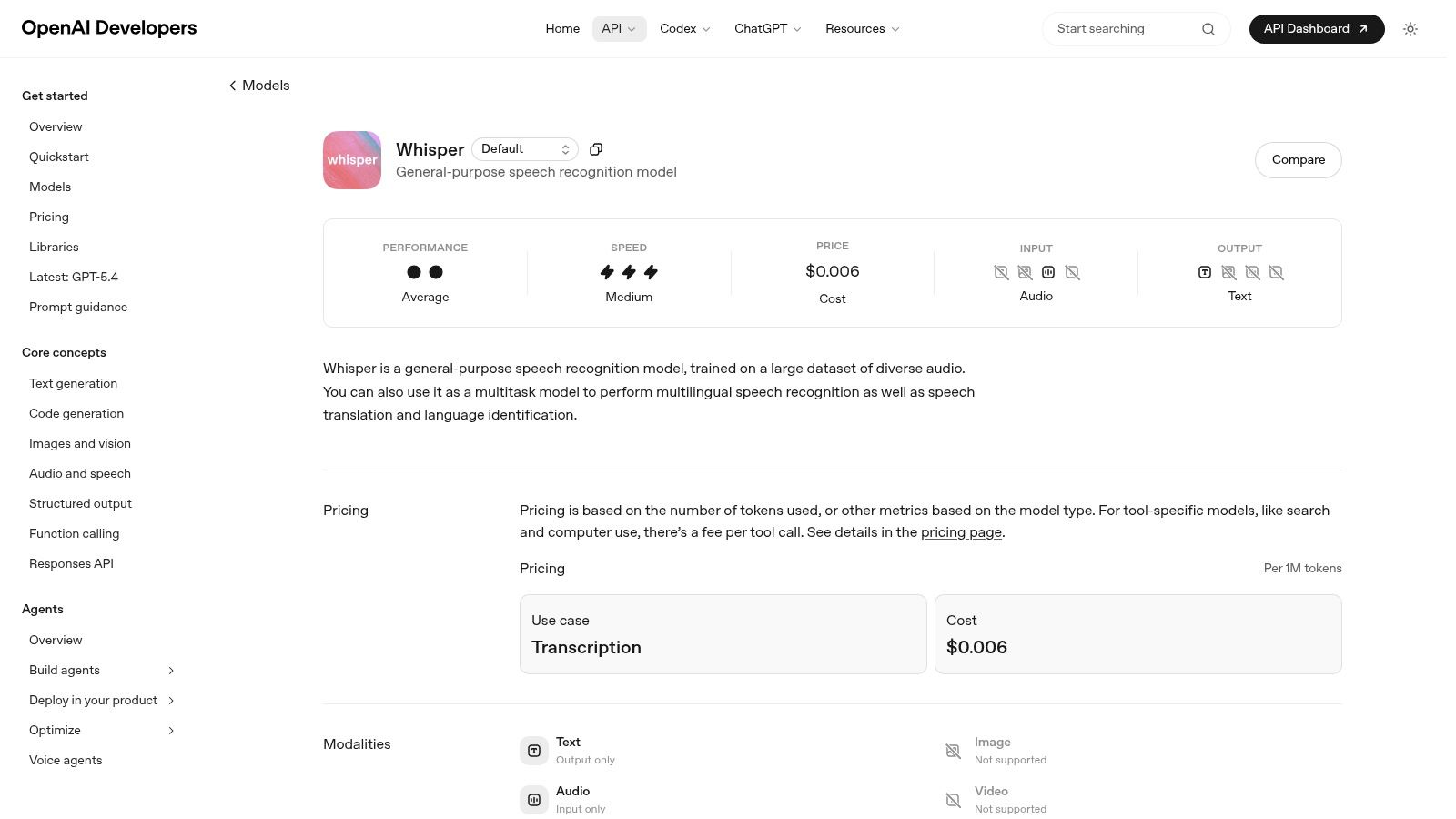 OpenAI Whisper (API)
