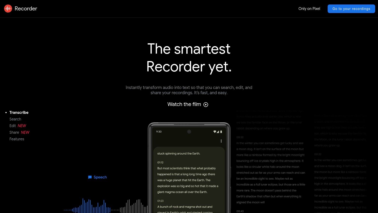 Google Recorder (Pixel phones)