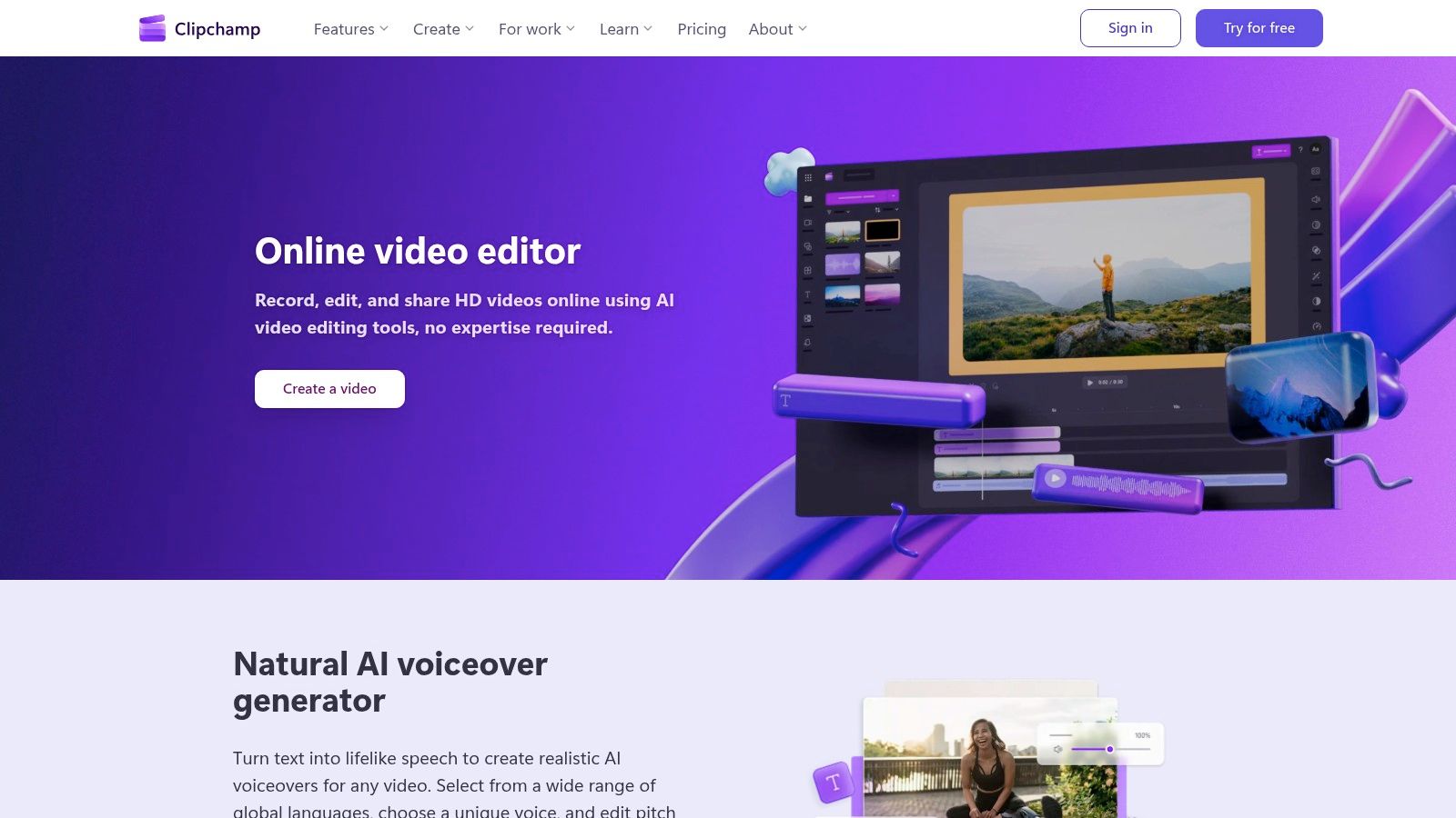 Microsoft Clipchamp (free auto-captions)