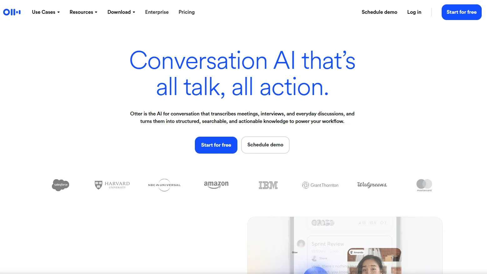 Otter.ai landing page