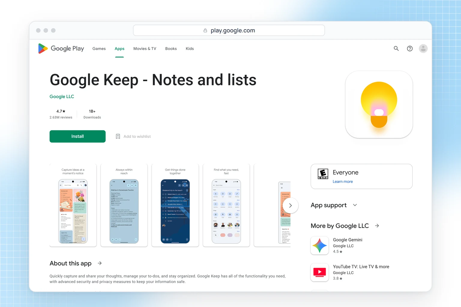 Google Keep on Google Play: free quick notes, lists and reminders