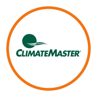ClimateMaster logo with green text and a circular design element.