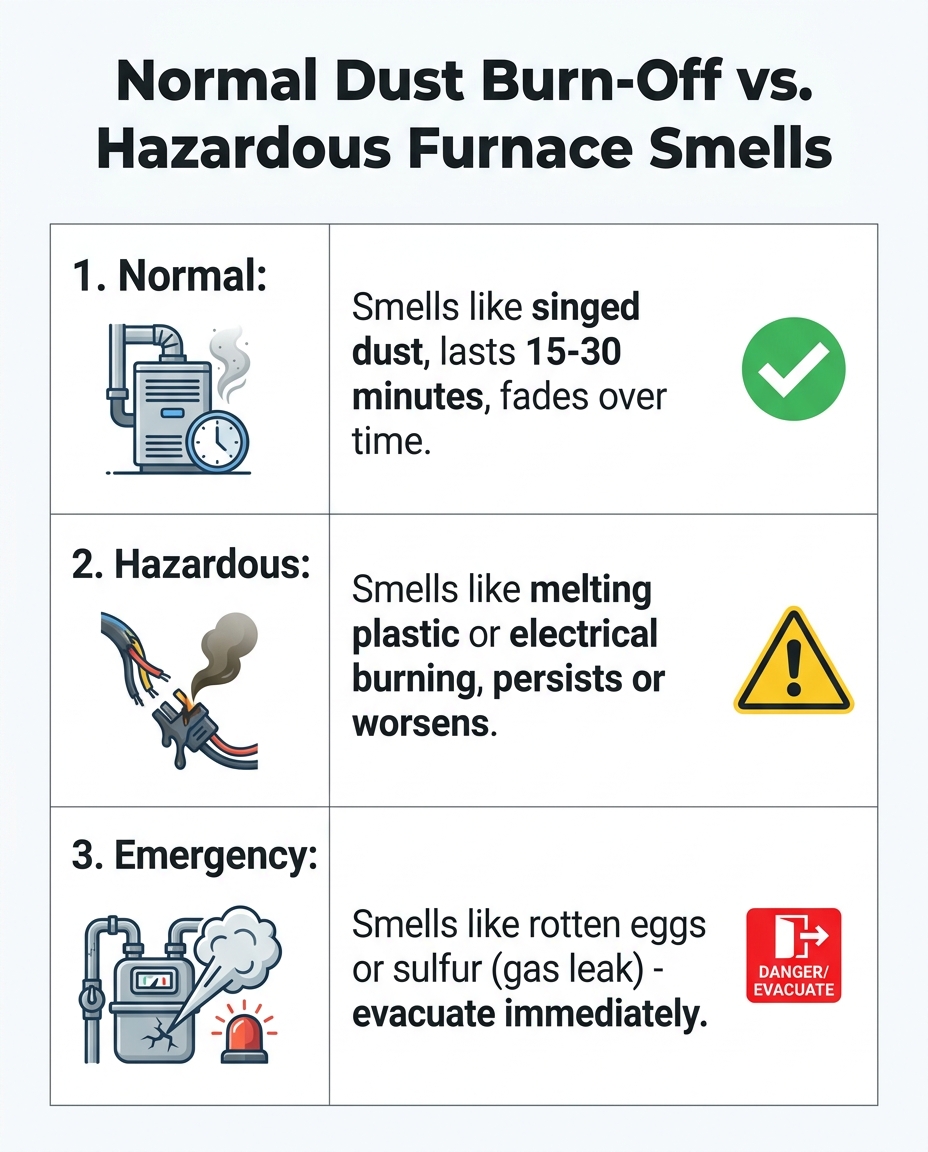 Normal Dust Burn-Off vs. Hazardous Furnace Smells