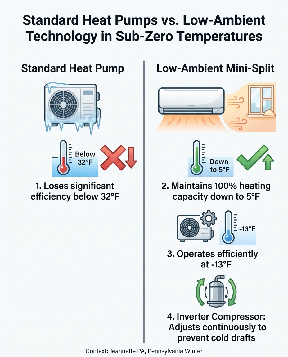 Standard Heat Pumps vs. Low-Ambient Technology in Sub-Zero Temperatures